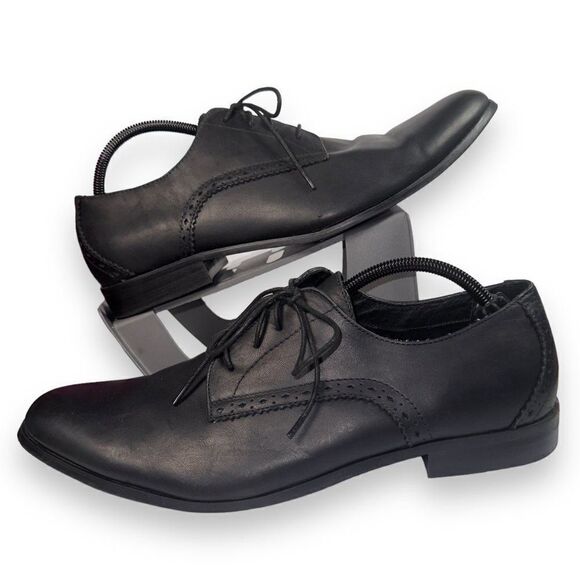Penguin by Munsingwear Blucher Oxfords Black Leather PBLU201-1 Men's 13 - Picture 1 of 11